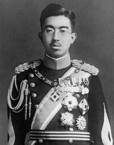 Empereur Hirohito portrait photographie noir et blanc