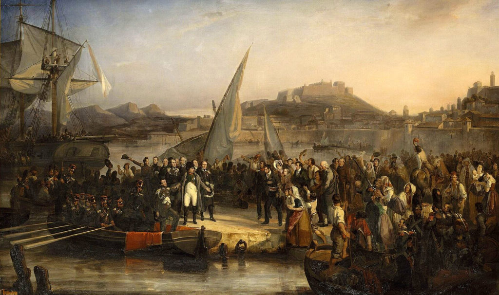 Napoléon Bonaparte quittant l'île d'Elbe pour la France par Joseph Beaume